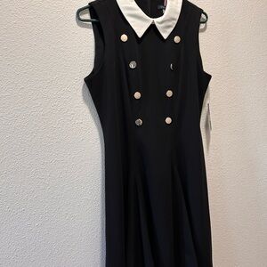 Tommy Hilfiger Black Dress with White Collar